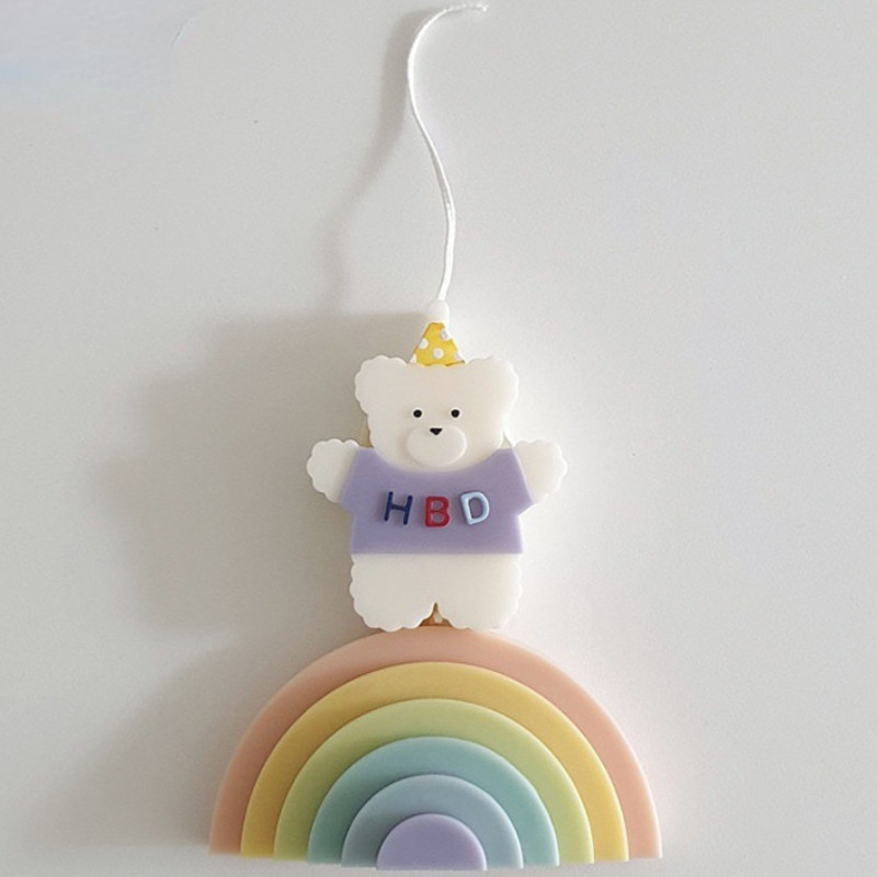 Χρόνια πολλά Bear Candy Calle Cake DIY Κερί Γύψος σιλικόνης Φόρμα κεριών Διακοσμητικό Κιτ Κεριού Φόρμα σαπουνιού