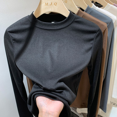 Liibuv naiste ovaalse kaelusega pluus