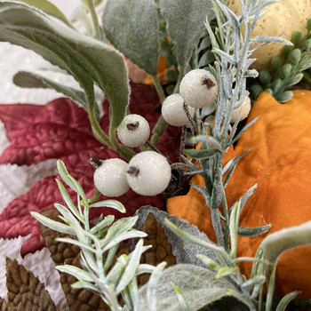 Есенни венци за входна врата 40 см есенен венец с горска тиква, кленови листа, декорации за празника на реколтата за Деня на благодарността