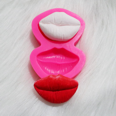 Ziua Îndrăgostiților Mucegai din silicon pentru buze roșii, argilă, ciocolată, fondant, pentru decorarea torturilor, forma pentru aromoterapie, ipsos pentru buze