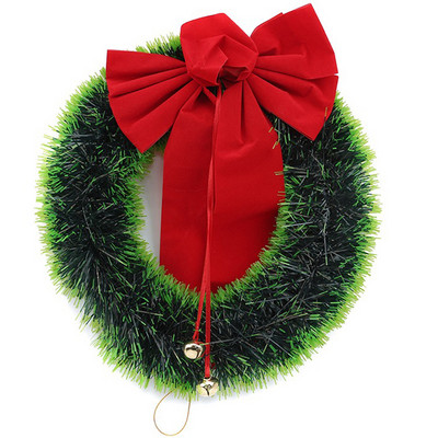 Kalėdinis rotango vainikas Pušis Natūralios šakos Uogos ir kankorėžiai Kalėdų vainiko reikmenys Namų durų apdaila Naujiesiems metams