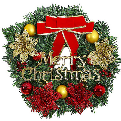 Kalėdinis rotango vainikas Pušis Natūralios šakos Uogos ir kankorėžiai Kalėdų vainiko reikmenys Namų durų apdaila Naujiesiems metams