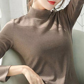 Bluza casual dama - cu guler inalt