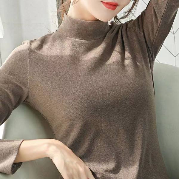 Bluza casual dama - cu guler inalt