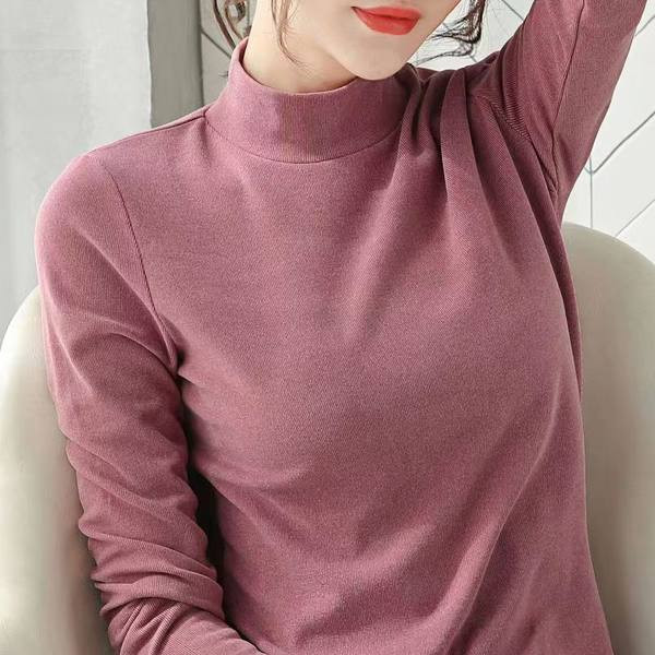 Bluza casual dama - cu guler inalt