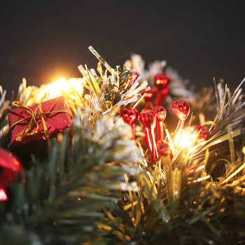 35-40CM Σύνθεση στεφάνι Χριστουγεννιάτικο Στολίδι Spruce 2022 Χριστουγεννιάτικο στεφάνι με φως LED μπροστινή πόρτα σπιτιού Κρεμαστό πάρτι γιρλάντα