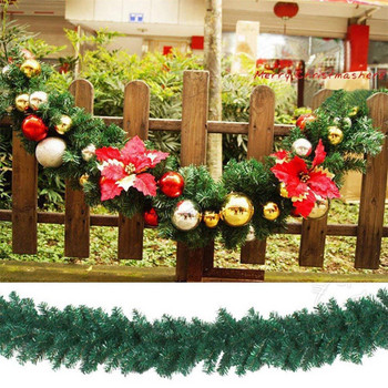 Τεχνητή Χριστουγεννιάτικη γιρλάντα Διακοσμητική PVC Τεχνητό Πράσινο στεφάνι Πράσινο μενταγιόν Στολίδια για διακόσμηση κήπου γάμου