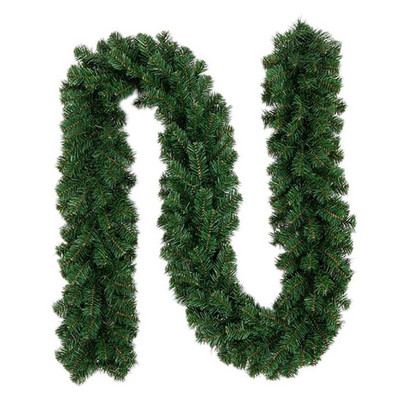 Artificial Christmas Garland Decorative PVC Artificial Greenery Wreath Green Pendant Ornaments For Wedding Party Garden Decor