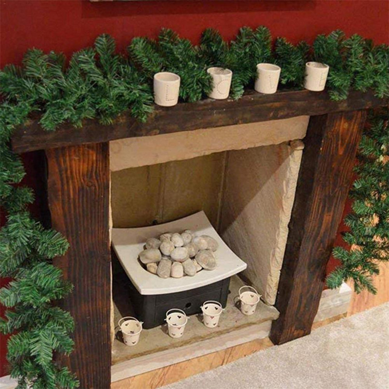 Ghirlandă de Crăciun Artificială Coroană de verdeață artificială Decorativă din PVC Ornamente cu pandantiv verde pentru decorarea grădinii petrecerii de nuntă