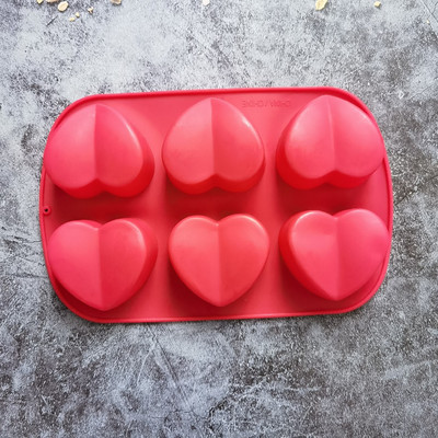 6 õõnsust sõbrapäeva süda silikoonseebivorm DIY armastusseebi valmistamine šokolaadi küpsetamine küünlavorm kingitused käsitöötarbed kodukaunistus