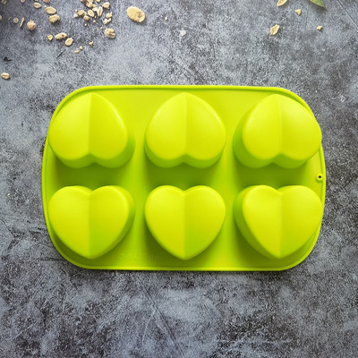 6 õõnsust sõbrapäeva süda silikoonseebivorm DIY armastusseebi valmistamine šokolaadi küpsetamine küünlavorm kingitused käsitöötarbed kodukaunistus