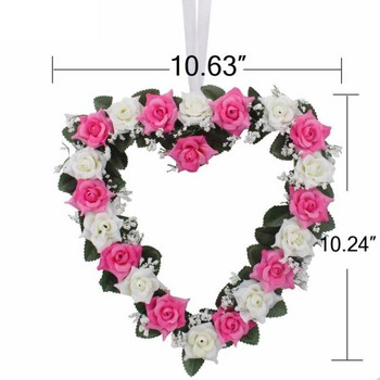 Τριαντάφυλλο σε σχήμα καρδιάς Κρεμαστή γιρλάντα Ονειρική διακόσμηση γάμου American Rose Link Daily Necessities