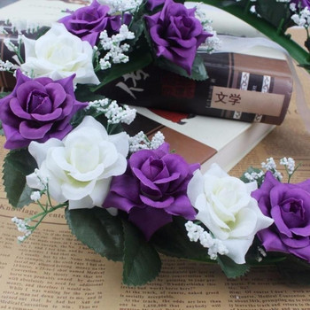 Стенна висяща гирлянда за врата във формата на роза Мечтана сватбена украса Връзка с американска роза Ежедневни нужди