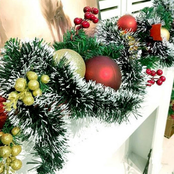 Χριστουγεννιάτικες διακοσμήσεις 200 εκ./80 ιντσών Μπαρ κορδέλες γιρλάντα Χριστουγεννιάτικο δέντρο Χριστουγεννιάτικο δέντρο Λευκό σκούρο πράσινο Μπαστούνι Tinsel Party Supplies AP+