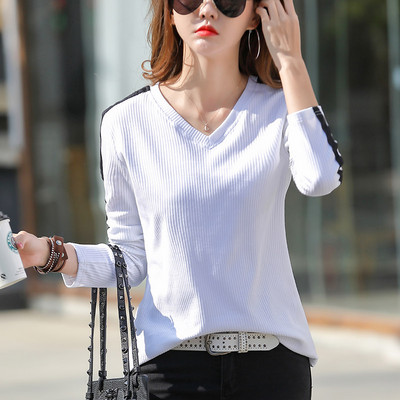 Casual γυναικεία μπλούζα με οβάλ λαιμόκοψη - πολλά χρώματα