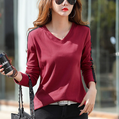 Casual γυναικεία μπλούζα με οβάλ λαιμόκοψη - πολλά χρώματα