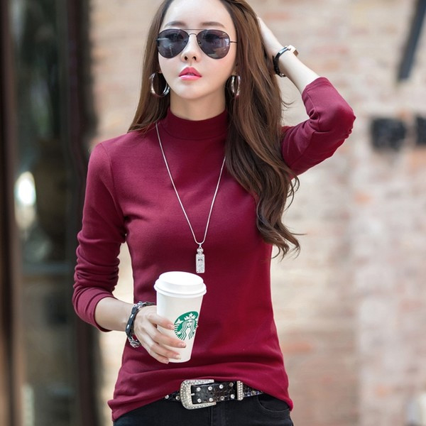 Naiste puhas pluus - kõrge kaelusega