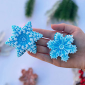 Silikonski kalup za sapun u obliku 3D pahulje Silikonski kalup za rukotvorine za izradu sapuna za svijeće DIY