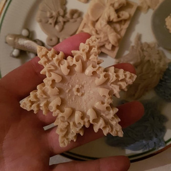 3D силиконова форма за сапун във формата на снежинка Силиконова форма за правене на сапун за свещи Направи си сам