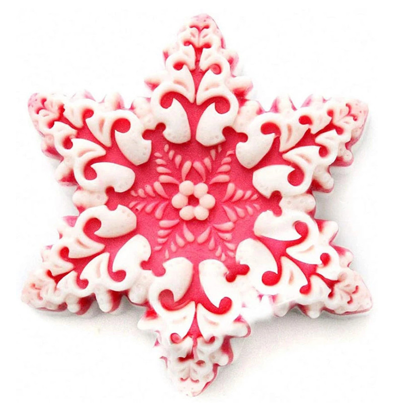 Silikonski kalup za sapun u obliku 3D pahulje Silikonski kalup za rukotvorine za izradu sapuna za svijeće DIY