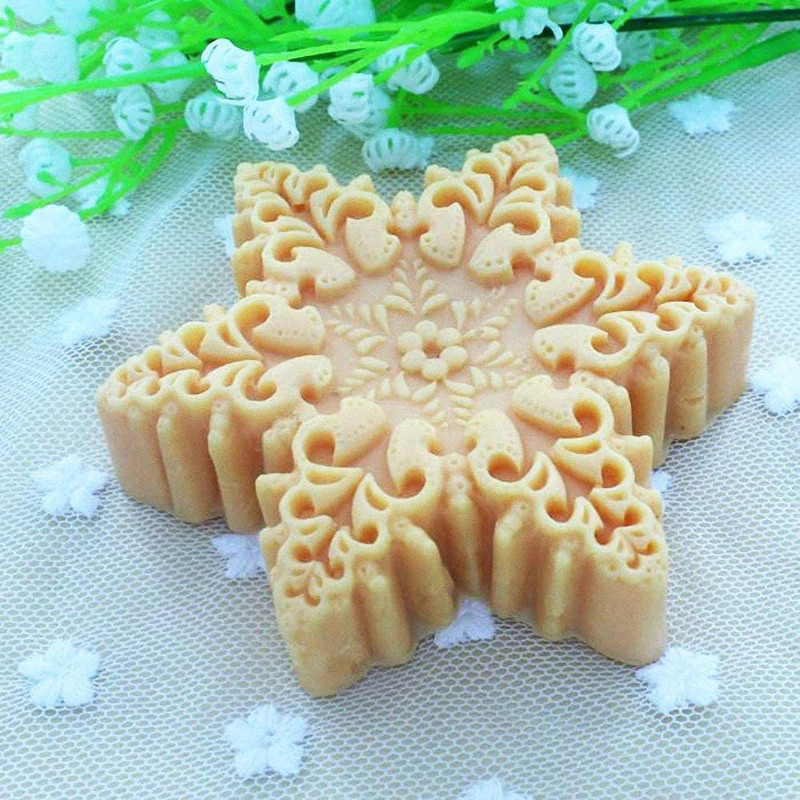 Silikonski kalup za sapun u obliku 3D pahulje Silikonski kalup za rukotvorine za izradu sapuna za svijeće DIY