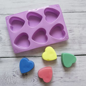 6 cavități Valentine Heart Silicon Sapun Mold DIY Love Sapun Maker Ciocolată Coace Lumânări Mucegai Cadouri Artizanat Decor Home