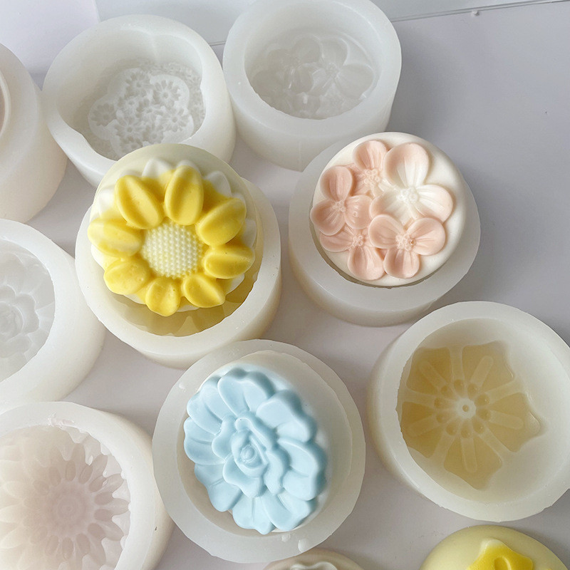 DIY, flori rotunde, săpun lucrat manual, mucegai din silicon, fabricarea săpunului, tavă de gheață, rășină pentru copt, lumânări, cadouri, furnituri pentru artizanat, decorațiuni pentru acasă