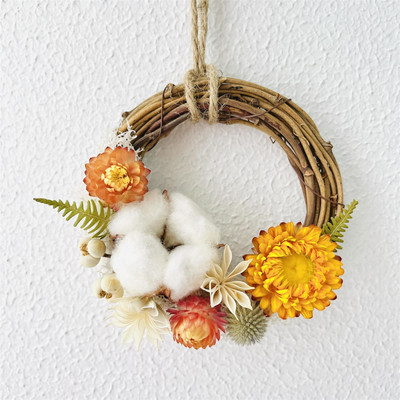 Χριστουγεννιάτικο αποκλειστικό στεφάνι από αποξηραμένα λουλούδια μπαστούνι διακόσμηση αιώνιο λουλούδι στεφάνι χειροποίητο χειροποίητο μενταγιόν