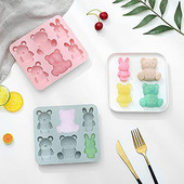 1 pakk silikoonist kummikaru vorme, šokolaadivorme – tehke suuri kommi- ja tarretiskarusid; tarretis, želatiin, šokolaad, seep, jäävormid