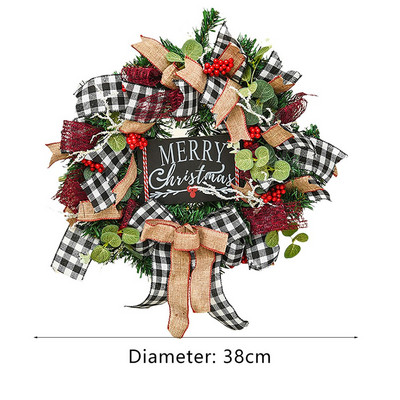 Τεχνητό χριστουγεννιάτικο στεφάνι Πολύχρωμο Όμορφο στεφάνι πόρτας τοίχου για πάρτι μπροστινής πόρτας Χριστουγεννιάτικες διακοσμήσεις σπιτιού