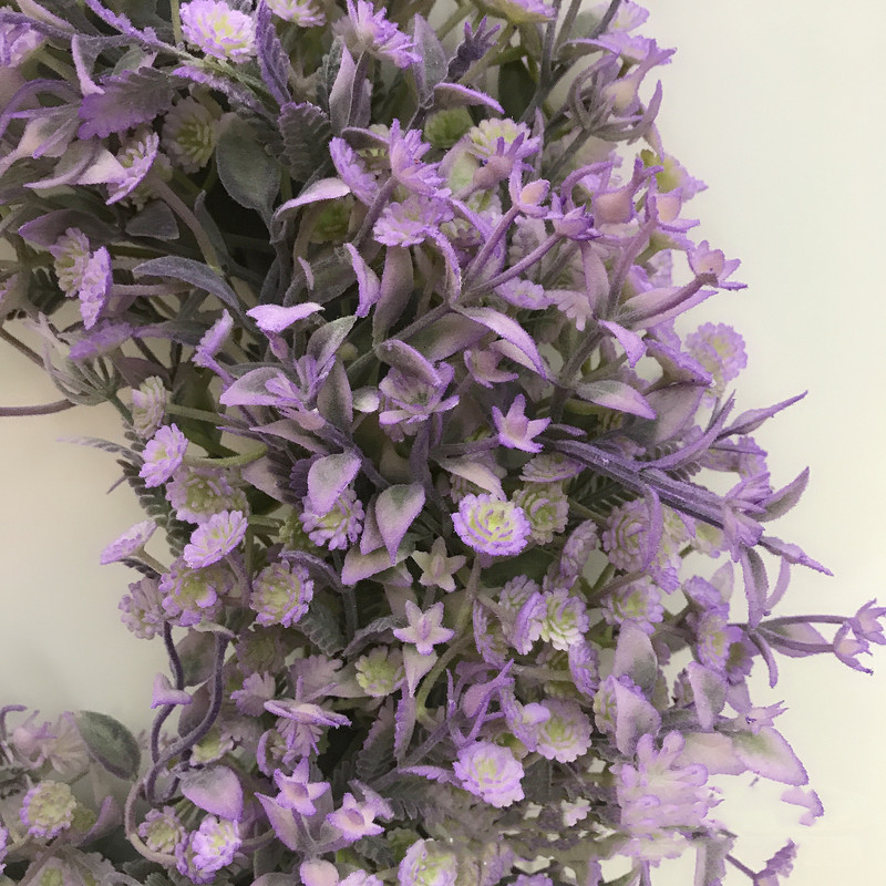 45 cm kunstlik Babysbreath pärg pulmade kaunistamiseks kodupeo meisterdamise seinale riputatav esiukse kaunistus