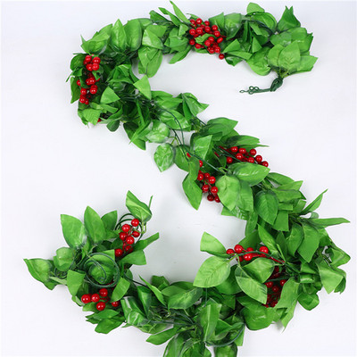 Coroană de Crăciun, frunze de eucalipt, verde artificială