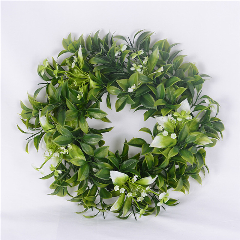 Coroană de Crăciun, frunze de eucalipt, verde artificială