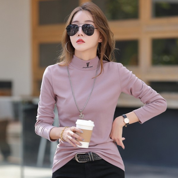 Bluză casual de damă cu guler polo și broderie