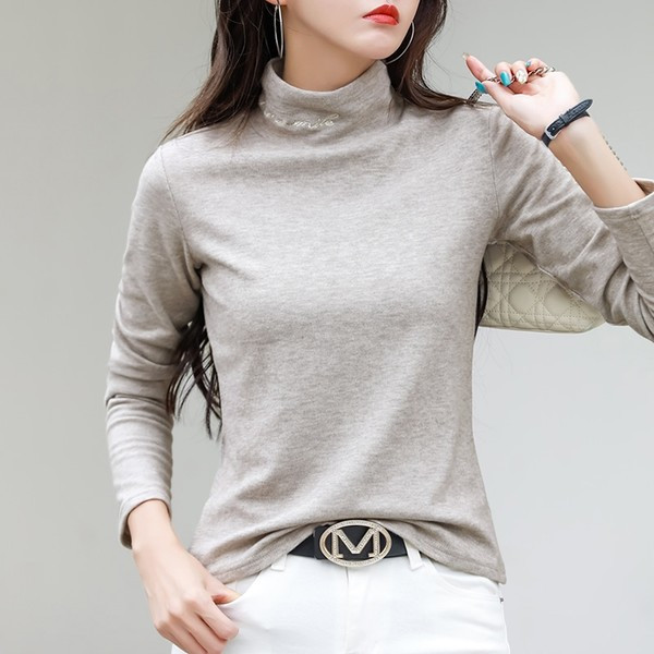 Bluză casual cu mânecă lungă pentru damă, cu guler polo