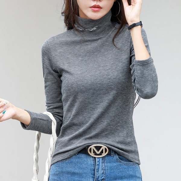 Bluză casual cu mânecă lungă pentru damă, cu guler polo