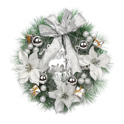 Ghirlande de Crăciun, 30 cm, pandantive, coroană de Crăciun, ornamente agățate pentru ușa din față, decor de Crăciun fericit pentru casă 2023 La mulți ani