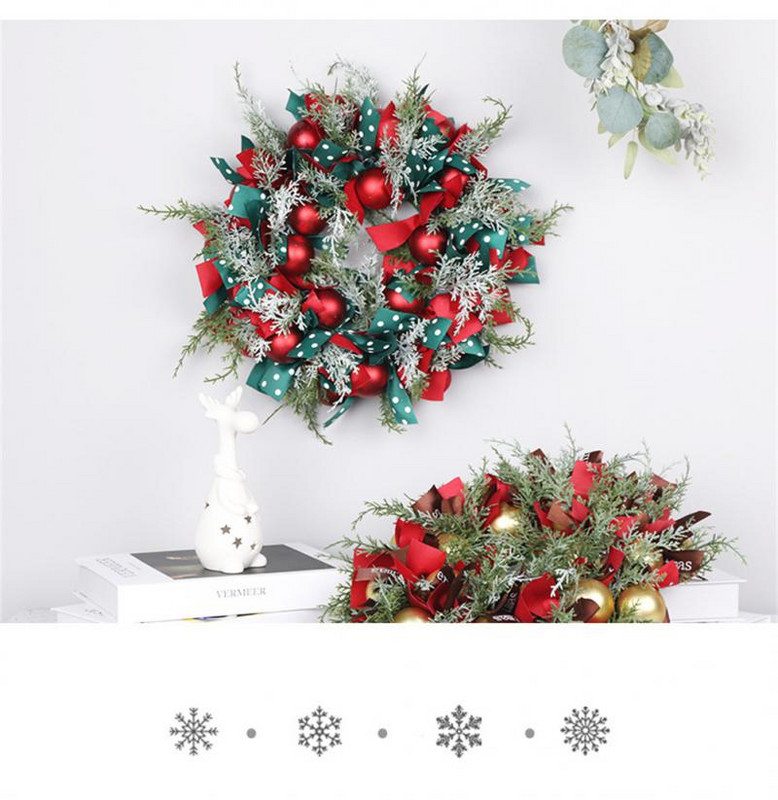 35 cm jõulupärg, jõuluukse pärg, kaunistused, häid jõulukaunistusi koju riputamiseks Navidad Head uue aasta kingitus 2022