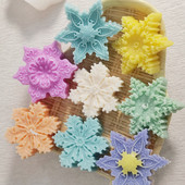 Lumânare fulg de zăpadă de Crăciun Mucegai din silicon Pom de Crăciun Ceară de soia Parfumată Tencuială Săpun Naștere Nuntă Artizanat pentru acasă Decor ciocolată