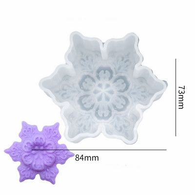Lumânare fulg de zăpadă de Crăciun Mucegai din silicon Pom de Crăciun Ceară de soia Parfumată Tencuială Săpun Naștere Nuntă Artizanat pentru acasă Decor ciocolată