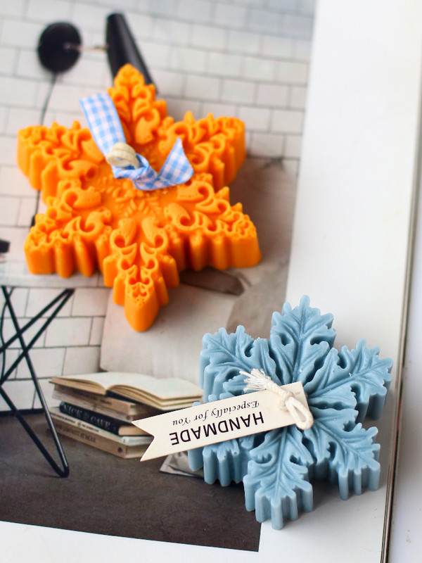 Lumânare fulg de zăpadă de Crăciun Mucegai din silicon Pom de Crăciun Ceară de soia Parfumată Tencuială Săpun Naștere Nuntă Artizanat pentru acasă Decor ciocolată