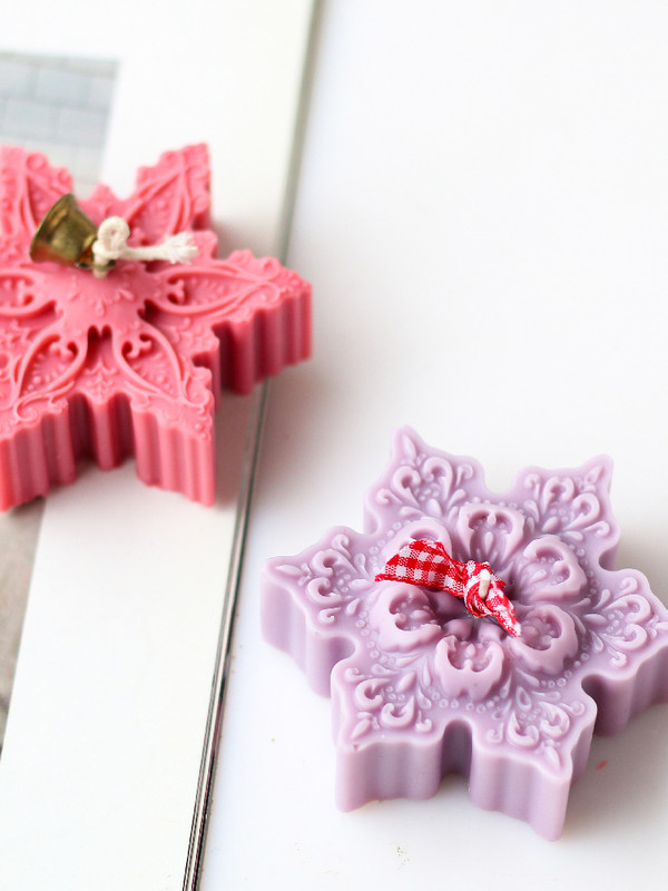 Lumânare fulg de zăpadă de Crăciun Mucegai din silicon Pom de Crăciun Ceară de soia Parfumată Tencuială Săpun Naștere Nuntă Artizanat pentru acasă Decor ciocolată