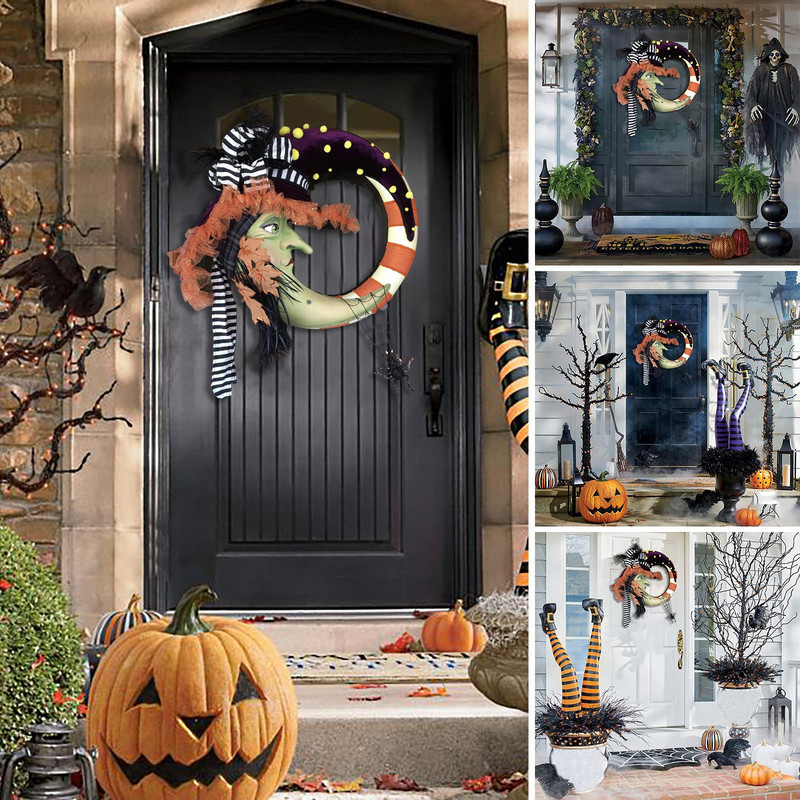 2022 New Halloween Pmupkin Door Hanging Wreath Wreath Hhaunted House Decoration Halloween Decorations Home Indoor Нова година