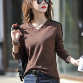 Bluză elegantă pentru femei, model curat, cu decolteu în V