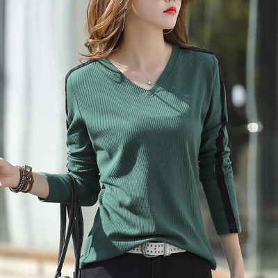 Bluză elegantă pentru femei, model curat, cu decolteu în V