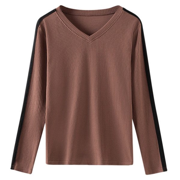 Bluză elegantă pentru femei, model curat, cu decolteu în V