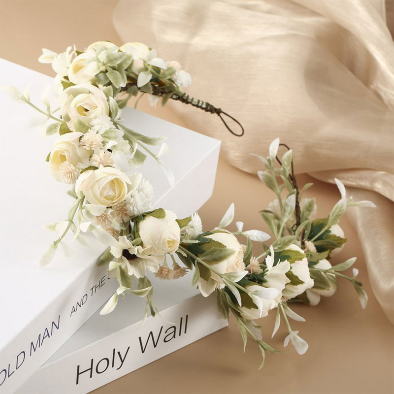 Bohemian Flower Crowns Κοσμήματα Γάμου Hairbands Tiaras Beach Floral Garland Στέφανα Γάμου New Flower Headband