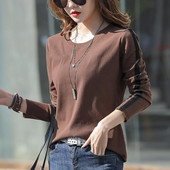 Bluză de damă în dungi cu mânecă lungă