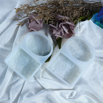 Силиконови форми за сапун с 2 кухини, кръгли, овални, правоъгълни, ръчно изработени форми за сапун, преносими уникални инструменти за правене на сапун