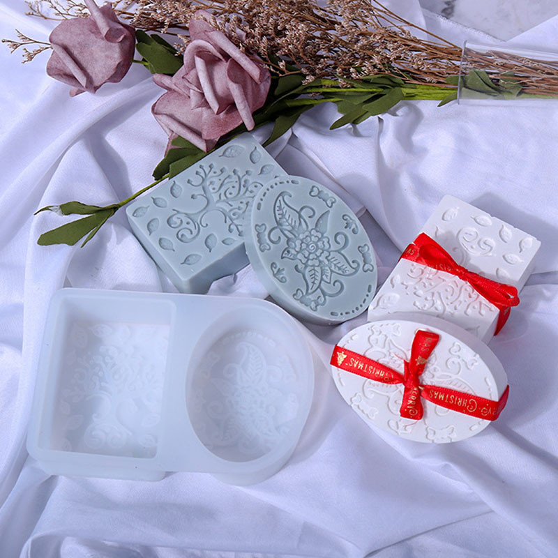 Silikonski kalupi za sapun s 2 šupljine, okrugli ovalni pravokutni oblik, ručno rađeni kalupi za sapune, prijenosni unikatni alati za izradu sapuna